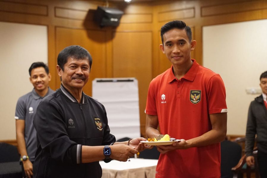 Tim U-22 mengadakan syukuran jelang mengikuti SEA Games 2023 di Kamboja. Kegiatan berlangsung di Hotel Sultan, Jumat (7/4)